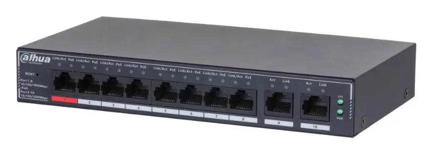 Dahua SG4010P 10 Port (8 PoE) Gigabit Cloud PoE Switch