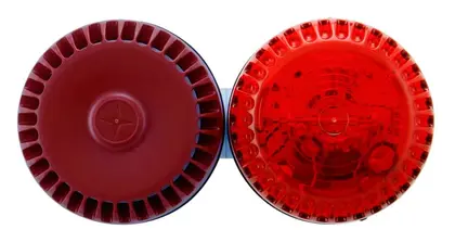 Eaton 539993FULL-1046 RoLP LX Kırmızı Gövde Kırmızı Lens Yangın Sireni / Flaşör