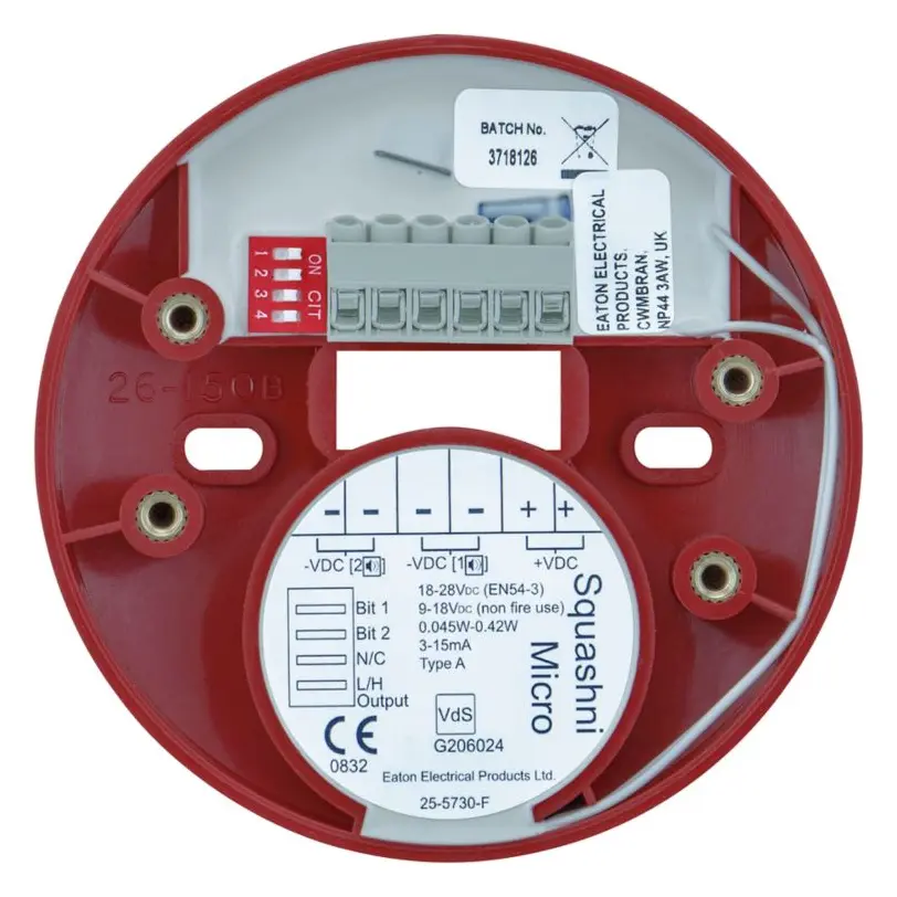 Eaton 587002FULL-0109X Squashni Kırmızı Gövde Yangın Sireni
