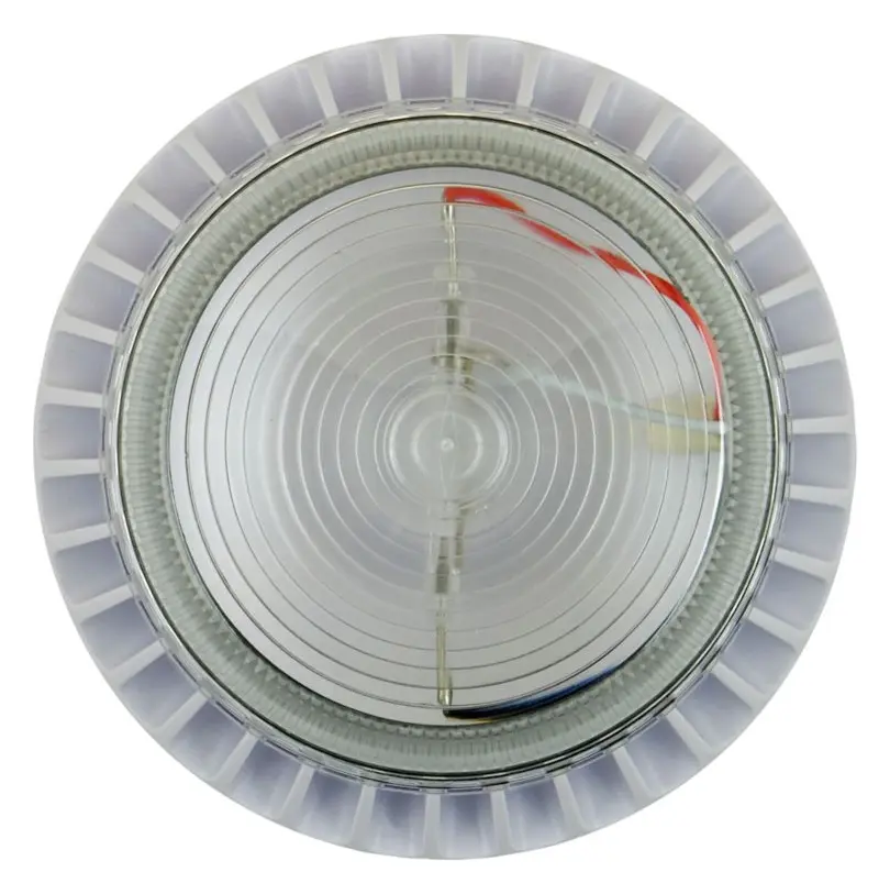 Eaton 640008FULL-0048X Flashni 24V DC Şeffaf Lens Derin Taban Yangın Sireni / Flaşör