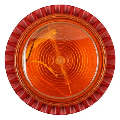 Eaton 640011FULL-0010 Flashni 24V DC Amber Lens Derin Taban Yangın Sireni / Flaşör