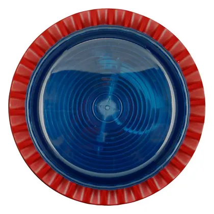 Eaton 640015FULL-0046X Flashni 24V DC Mavi Lens Derin Taban Yangın Sireni / Flaşör