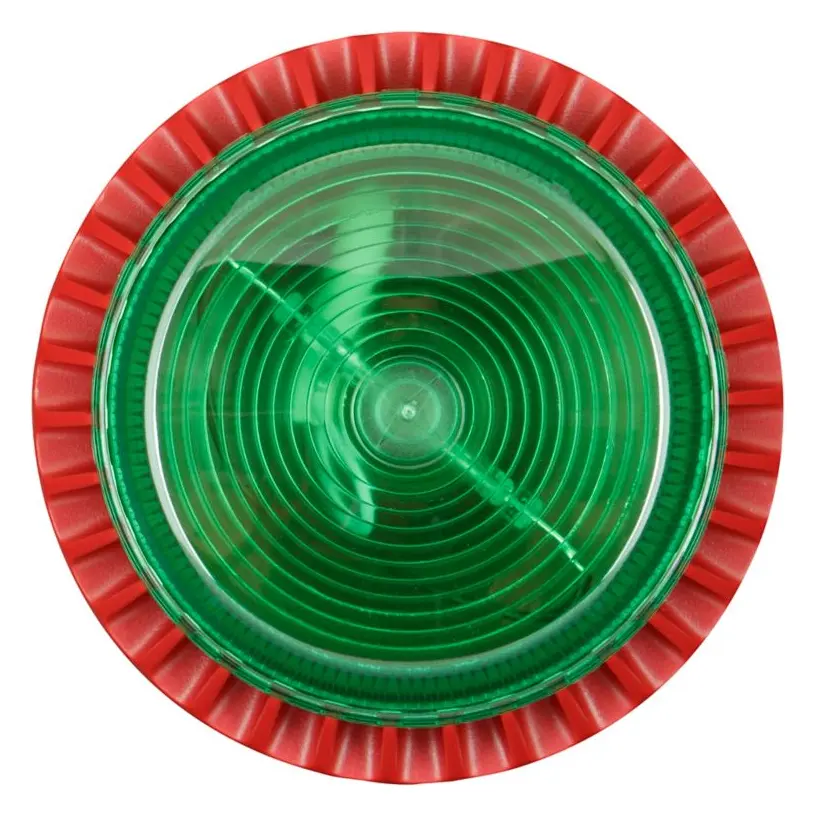 Eaton 640019FULL-0113 Flashni 24V DC Yeşil Lens Derin Taban Yangın Sireni / Flaşör
