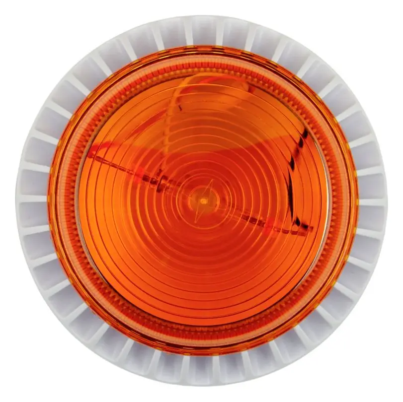 Eaton 640054FULL-0147X Flashni 12V DC Kırmızı Lens Derin Taban Yangın Sireni / Flaşör