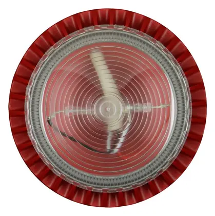Eaton 640466FULL-0282 Flashni 24V DC Şeffaf Lens Derin Taban Yangın Sireni / Flaşör