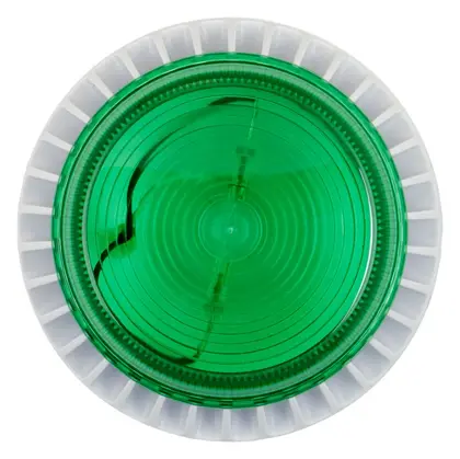 Eaton 640476FULL-0307 Flashni 24V DC Yeşil Lens Derin Taban Yangın Sireni / Flaşör