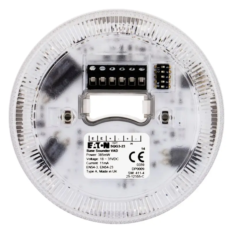 Eaton 666140FULL-1079X SQG3 Beyaz Flaş Beyaz Gövde Sirenli / Flaşörlü Dedektör Tabanı