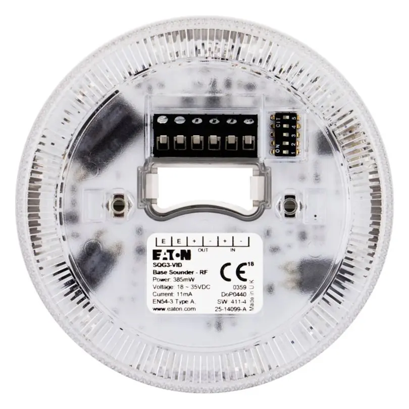 Eaton 666156FULL-1101X SQG3 Kırmızı Flaş Beyaz Gövde Sirenli / Flaşörlü Dedektör Tabanı