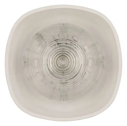 Eaton 680002FULL-0005 Symphoni Şeffaf Lens Kırmızı Flaş Kırmızı Gövde Yangın Sireni / Flaşör