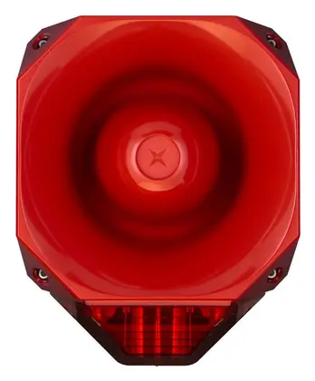 Eaton 7022121FUL-0006 Asserta 230V AC 120dB Kırmızı Lens Kırmızı Gövde Yangın Sireni / Flaşör