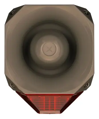 Eaton 7022127FUL-0297 Asserta 230V AC 120dB Kırmızı Lens Gri Gövde Yangın Sireni / Flaşör