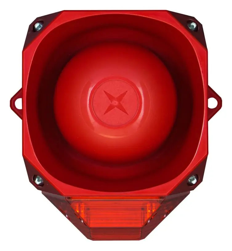 Eaton 7062154FUL-0106 Asserta 115/230V AC Kırmızı Gövde Kırmızı Lens Yangın Sireni / Flaşör