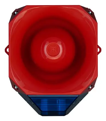 Eaton 7092264FUL-0141X Asserta 9-60V DC Mavi Lens Yangın Sireni / Flaşör