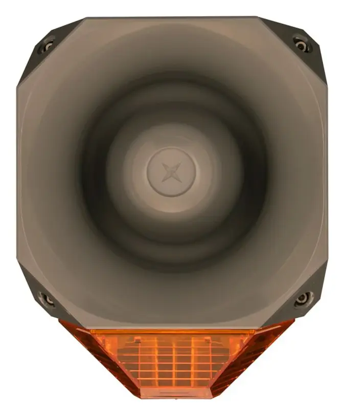 Eaton 7092275FUL-0152X Asserta 24V DC 120dB Amber Lens Gri Gövde Yangın Sireni / Flaşör