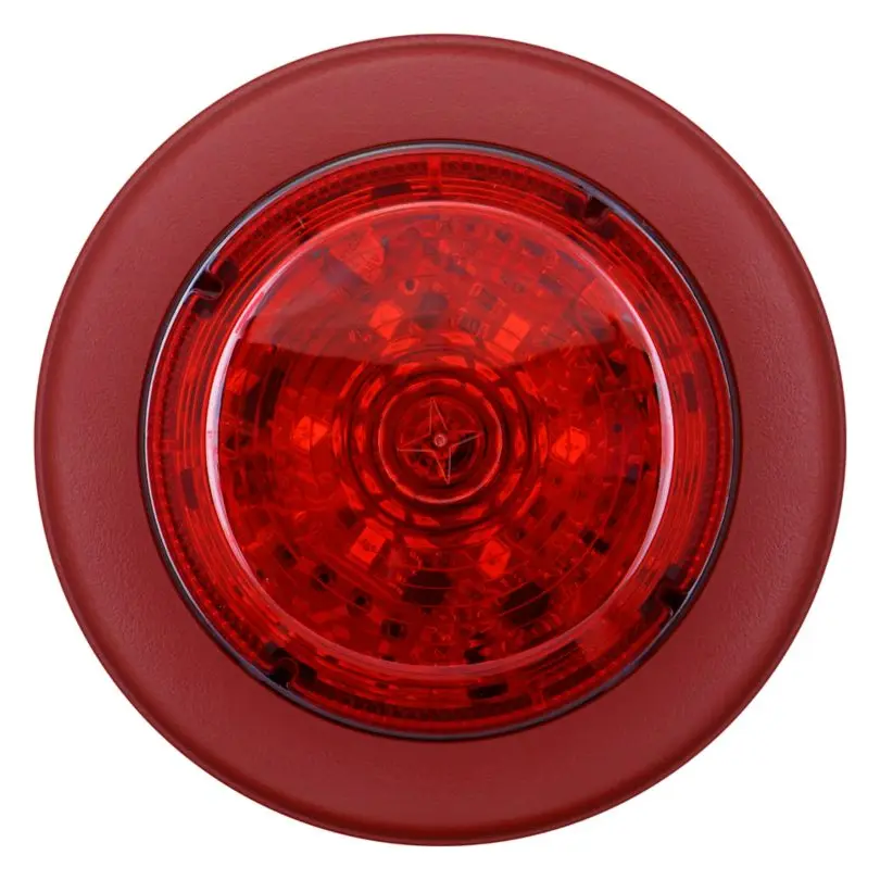 Eaton 811012FULL-0006 Solista Kırmızı Lens Kırmızı Gövde Sığ Taban Yangın Flaşörü