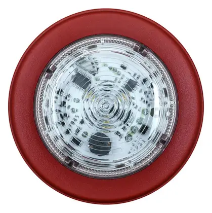 Eaton 811061FULL-0095 Solista Şeffaf Lens Kırmızı Flaş Kırmızı Gövde Derin Taban Yangın Flaşörü