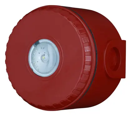 Eaton 812026FULL-0245X Solista LX Beyaz Flaş Kırmızı Gövde Derin Taban Yangın Flaşörü