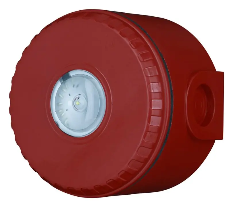 Eaton 812026FULL-0245X Solista LX Beyaz Flaş Kırmızı Gövde Derin Taban Yangın Flaşörü