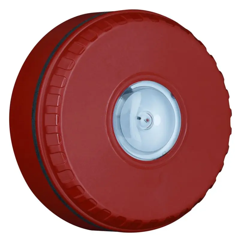 Eaton 812027FULL-0164X Solista LX Kırmızı Flaş Kırmızı Gövde Sığ Taban Yangın Flaşörü