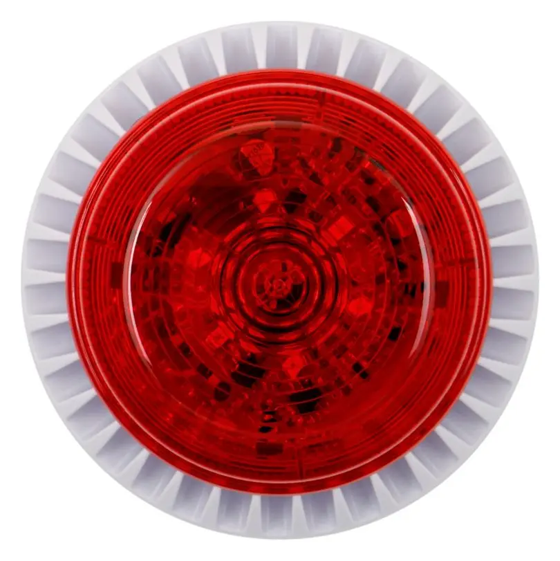 Eaton 8210114FULL-0086X RoLP Kırmızı Lens Sığ Taban Yangın Sireni / Flaşör