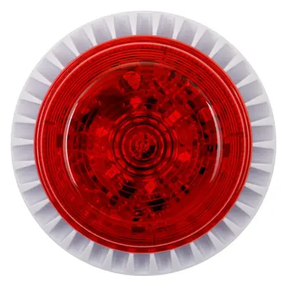 Eaton 8210115FULL-0018X RoLP Kırmızı Lens Derin Taban Yangın Sireni / Flaşör