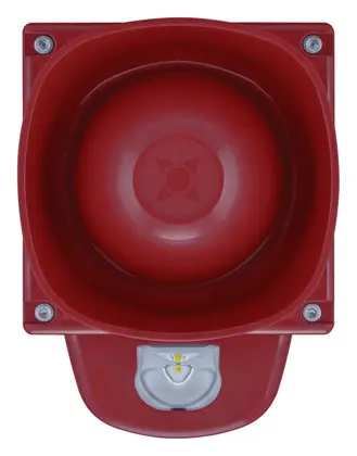 Eaton 8500048FULL-0048X Symphoni LX Dış Ortam Beyaz Flaş Kırmızı Gövde Yangın Sireni / Flaşör