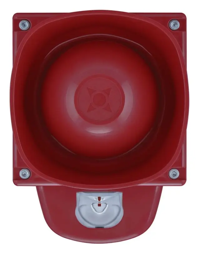 Eaton 8500060FULL-0251X Symphoni LX Dış Ortam Kırmızı Flaş Kırmızı Gövde Yangın Sireni / Flaşör