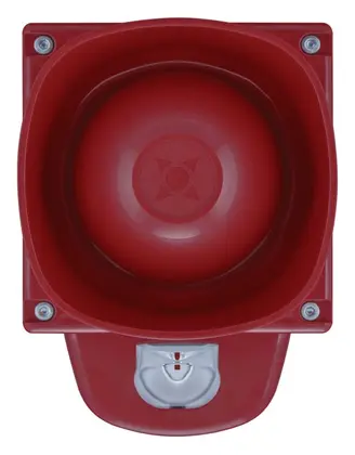 Eaton 8500080FULL-0080X Symphoni LX Dış Ortam Kırmızı Flaş Kırmızı Gövde Yangın Sireni / Flaşör