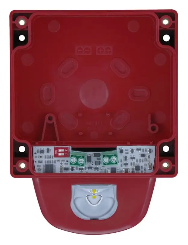 Eaton 8500098FULL-0098X Symphoni LX Beyaz Flaş Kırmızı Gövde Sirenli / Flaşörlü Dedektör Tabanı