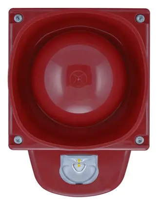 Eaton 850131FULL-0280X Symphoni LX Dış Ortam Beyaz Flaş Kırmızı Gövde Yangın Sireni / Flaşör