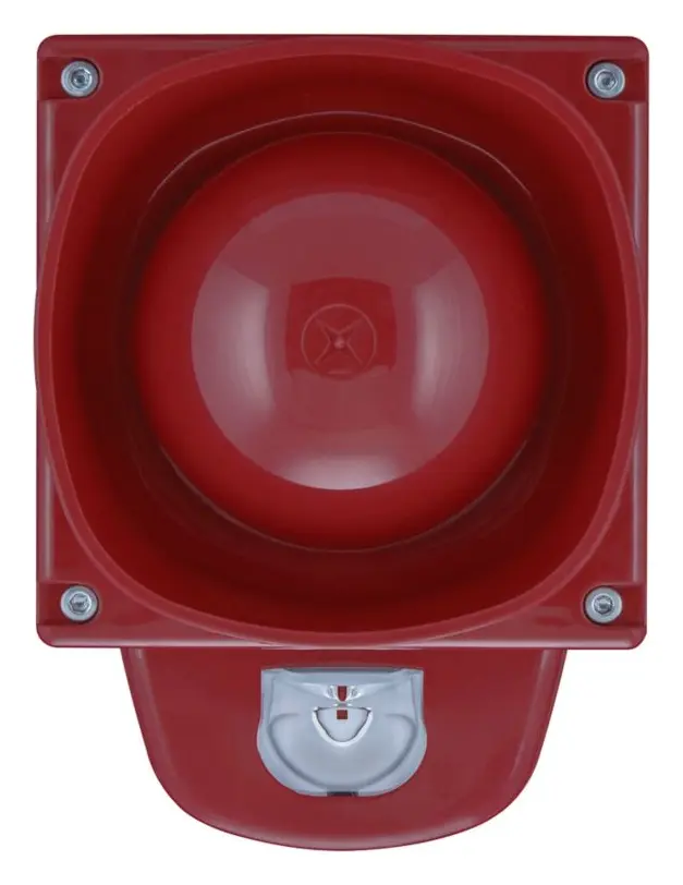 Eaton 850133FULL-0282X Symphoni LX Dış Ortam Kırmızı Flaş Kırmızı Gövde Yangın Sireni / Flaşör