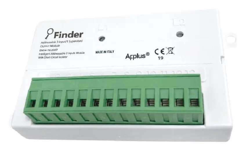 Finder FF MIC250A-1/1 Intelligent Adresli Entegre Kısa Devre İzolatörlü 1 Giriş 1 Form C Çıkış Modülü