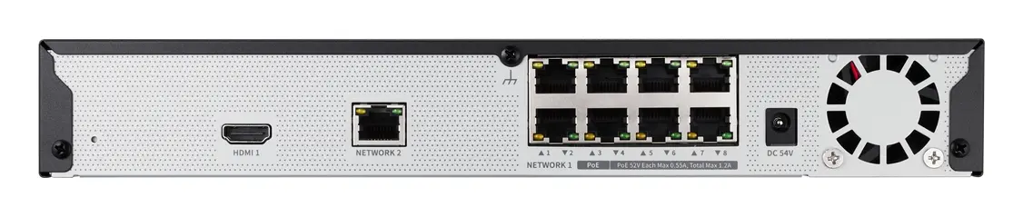 Hanwha Vision QRN-830S 8 Kanal PoE NVR Kayıt Cihazı — görsel 4