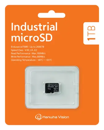 Hanwha Vision SPP-E10T 1TB Endüstriyel microSD Hafıza Kartı