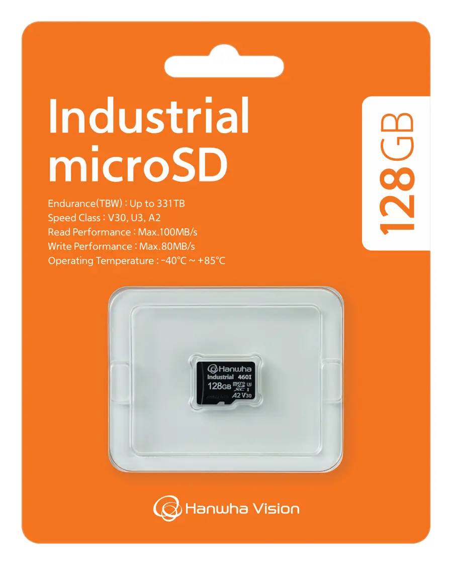 Hanwha Vision SPP-E128G 128GB Endüstriyel microSD Hafıza Kartı
