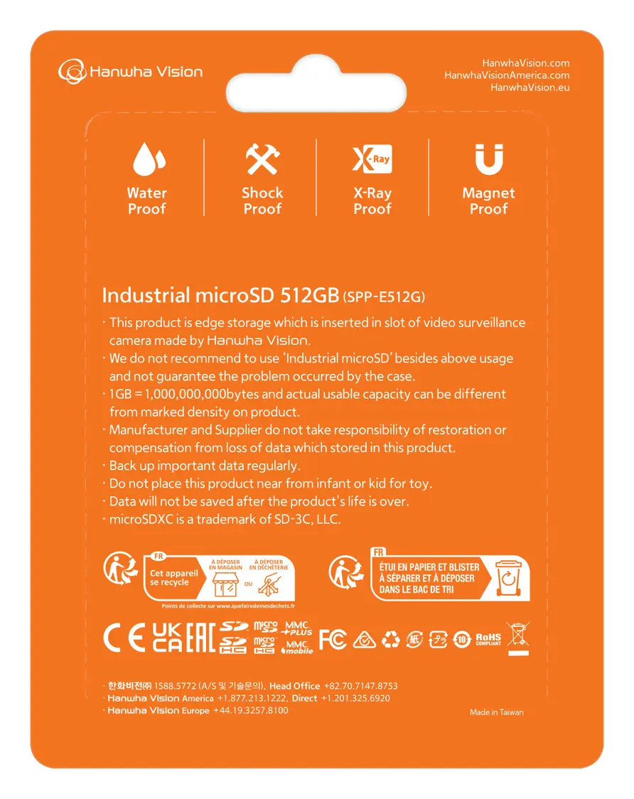 Hanwha Vision SPP-E512G 512GB Endüstriyel microSD Hafıza Kartı — görsel 2