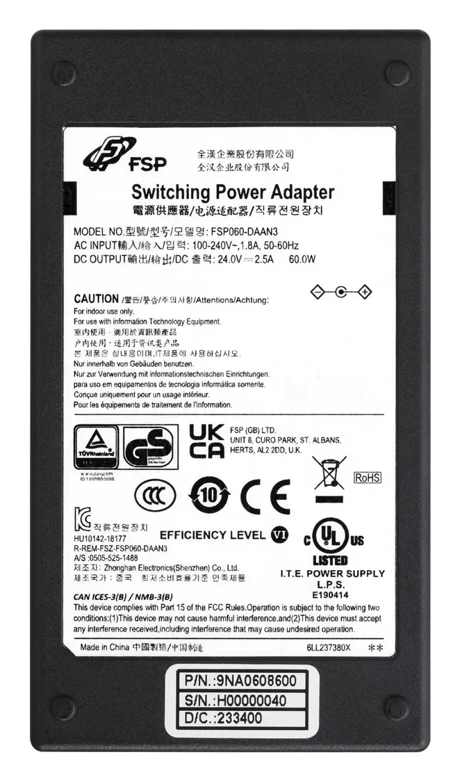 Hanwha Vision SPU-60241 Güç Kaynağı / Adaptör — görsel 2
