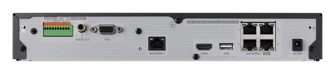 Hanwha Vision XRN-420S 4 Kanal PoE NVR Kayıt Cihazı — görsel 3