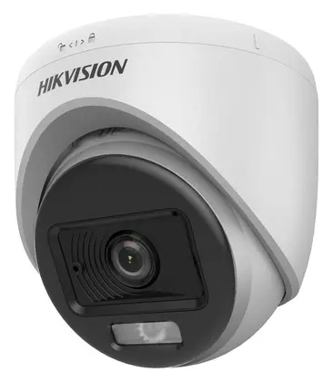 Hikvision DS-2CE70DF0T-LPFS 2 MP ColorVu Smart Hybrid Light Analog HD Turret Kamera