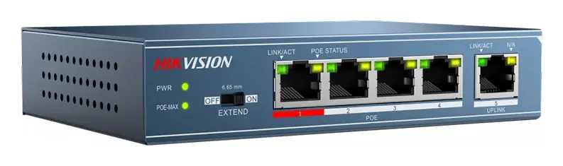 Hikvision DS-3E0105P-E/M 4 Port PoE Switch — görsel 2
