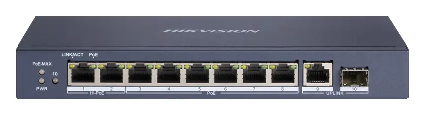 Hikvision DS-3E0510HP-E 8 Port Gigabit PoE Switch — görsel 2