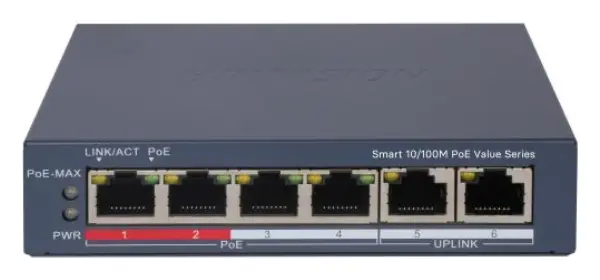 Hikvision DS-3E1106P-EI/M 4 Port PoE Switch