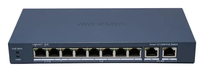 Hikvision DS-3E1310HP-EI (B) 8 Port PoE Switch