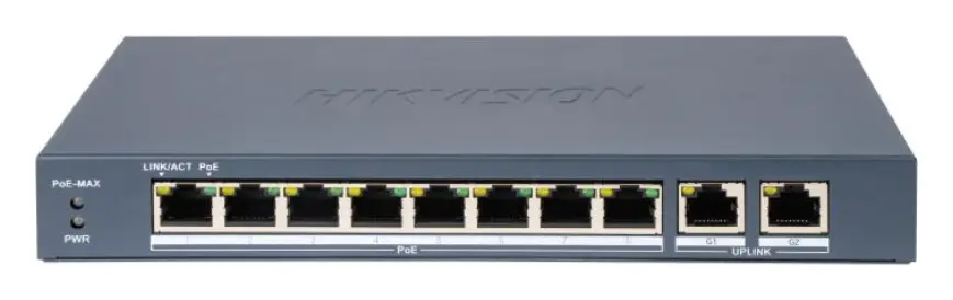 Hikvision DS-3E1310P-EI (B) 8 Port PoE Switch — görsel 2