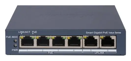 Hikvision DS-3E1506P-EI/M(C) 4 Port Gigabit PoE Switch