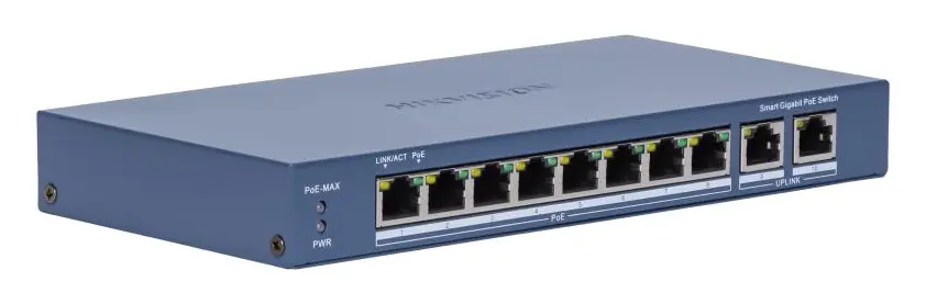 Hikvision DS-3E1510P-EI(C) 8 Port Gigabit PoE Switch — görsel 3