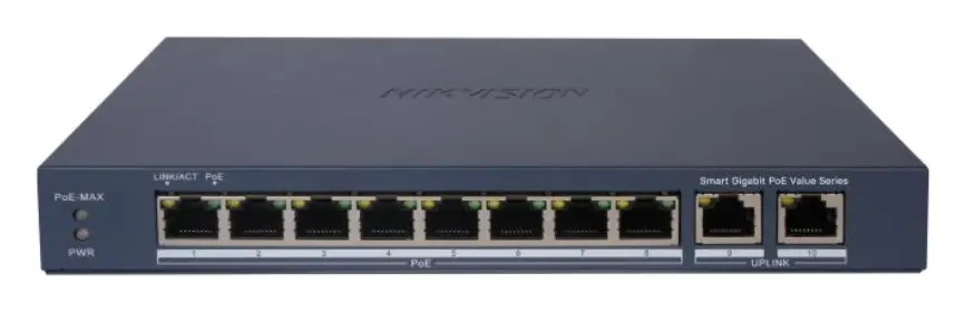 Hikvision DS-3E1510P-EI/M 8 Port Gigabit PoE Switch