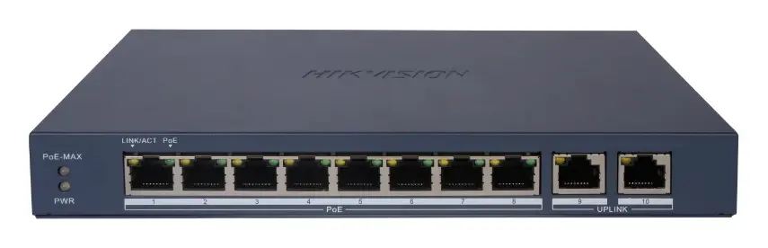 Hikvision DS-3E1510P-EI/M (B) 8 Port Gigabit PoE Switch — görsel 2