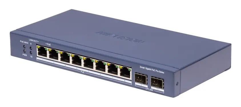 Hikvision DS-3E1510P-SI-8P2F 8 Port Gigabit PoE Switch — görsel 5