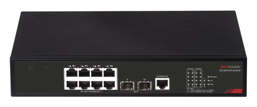 Hikvision DS-3E2510P-SI-8P2F PoE Switch